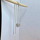 Срібні сережки-протяжки Лілея, фото 2