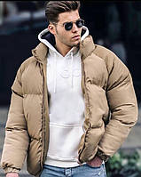 Мужская зимняя стеганая куртка из водоотталкивающей плащевки на молнии размеры 44-58