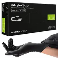 Нитриловые перчатки Nitrylex®, прочность 3.7 г. - PF Black - Чорные (100 шт) S