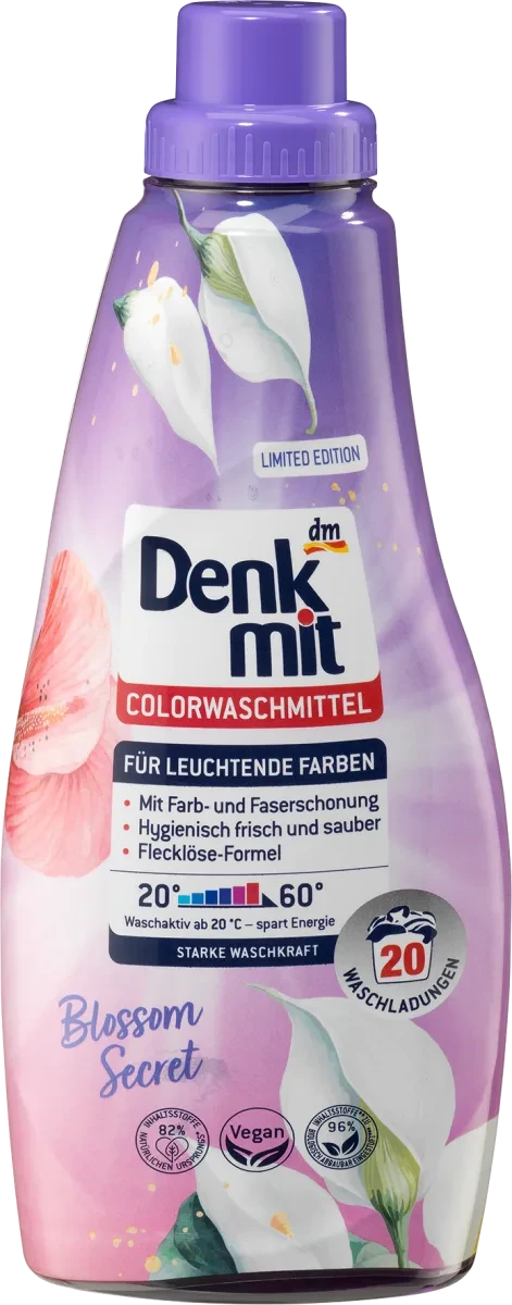 Концентрований гель для прання Denkmit Colorwaschmittel Flüssig Blossom Secret, 1L.