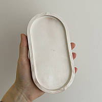 Гіпсова підставка овальна коричневий мармур