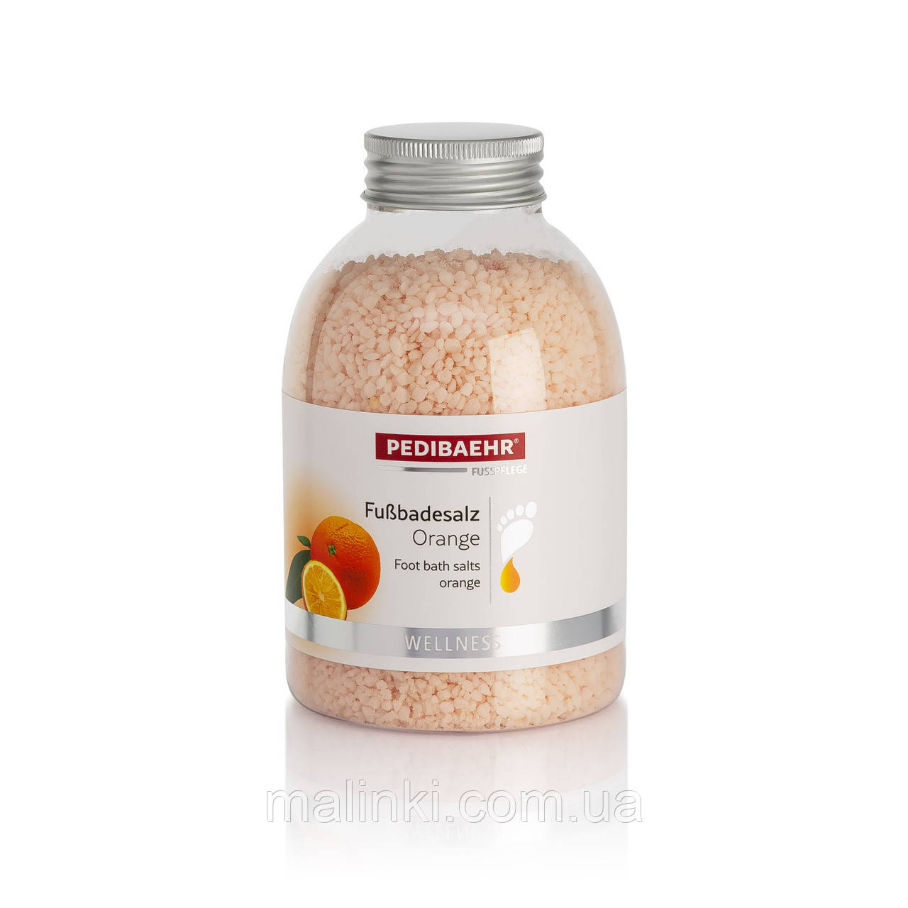 Сіль для ванн з екстрактом апельсина Fußbadesalz Orange, PediBaehr, 575 г, фото 1