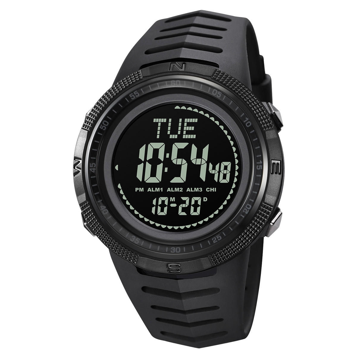 Skmei 2147 Compass чорний чоловічий спортивний годинник із компасом
