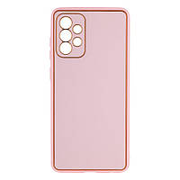 Чехол Leather Gold with Frame without Logo для Samsung A72 4G Цвет 5, Pink