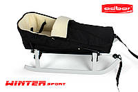 Adbor Winter Sport сложные, легкие санки для детей со спинкой и конвертом