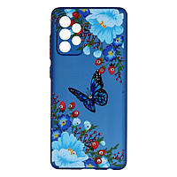 Чехол TPU Ultra-thin Shine with Frame для Samsung A72 4G Цвет 4, Blue Butterfly