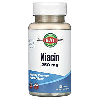 Ниацин (витамин В3) KAL "Niacin" никотиновая кислота, 250 мг (100 таблеток)