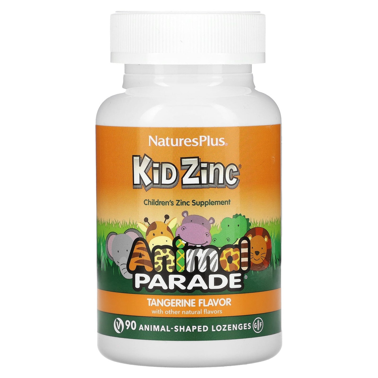 Цинк для дітей NaturesPlus Animal Parade Kid Zinc 90 пастилок у формі тваринок, фото 1