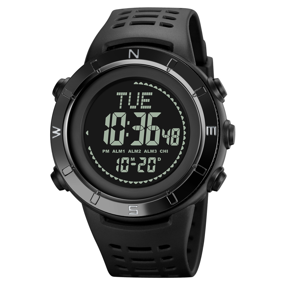 Skmei 2096 Compass чорний чоловічий спортивний годинник із компасом