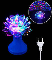 Нічник-проектор в розетку "Кубок", динамічний + статичний режим, 220V, мультиколор Лотос