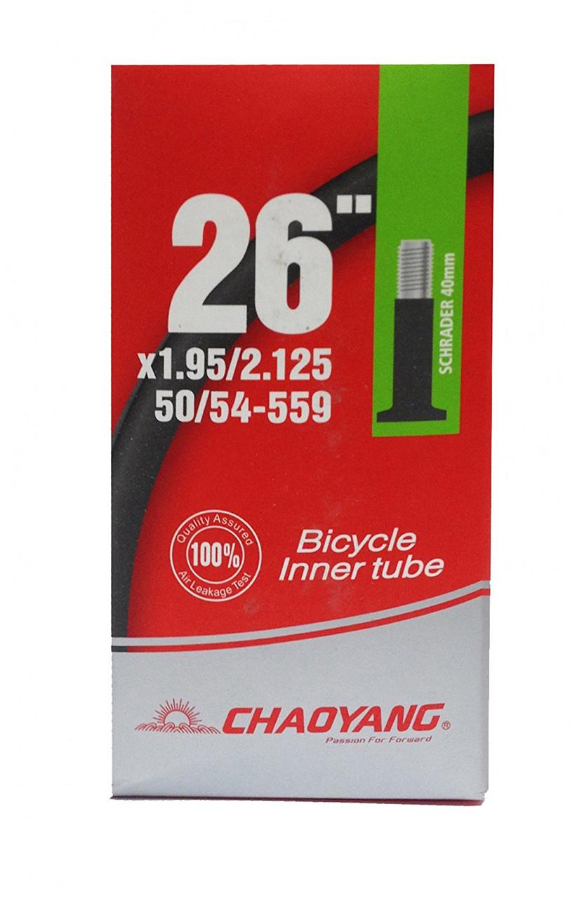 Камера велосипедна ChaoYang 26 x 1,95 / 2,125 AV (48 мм), фото 1