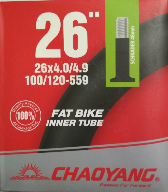 Камера велосипедна ChaoYang 26 x 4,00 / 4,90 AV (48 мм) FAT BIKE