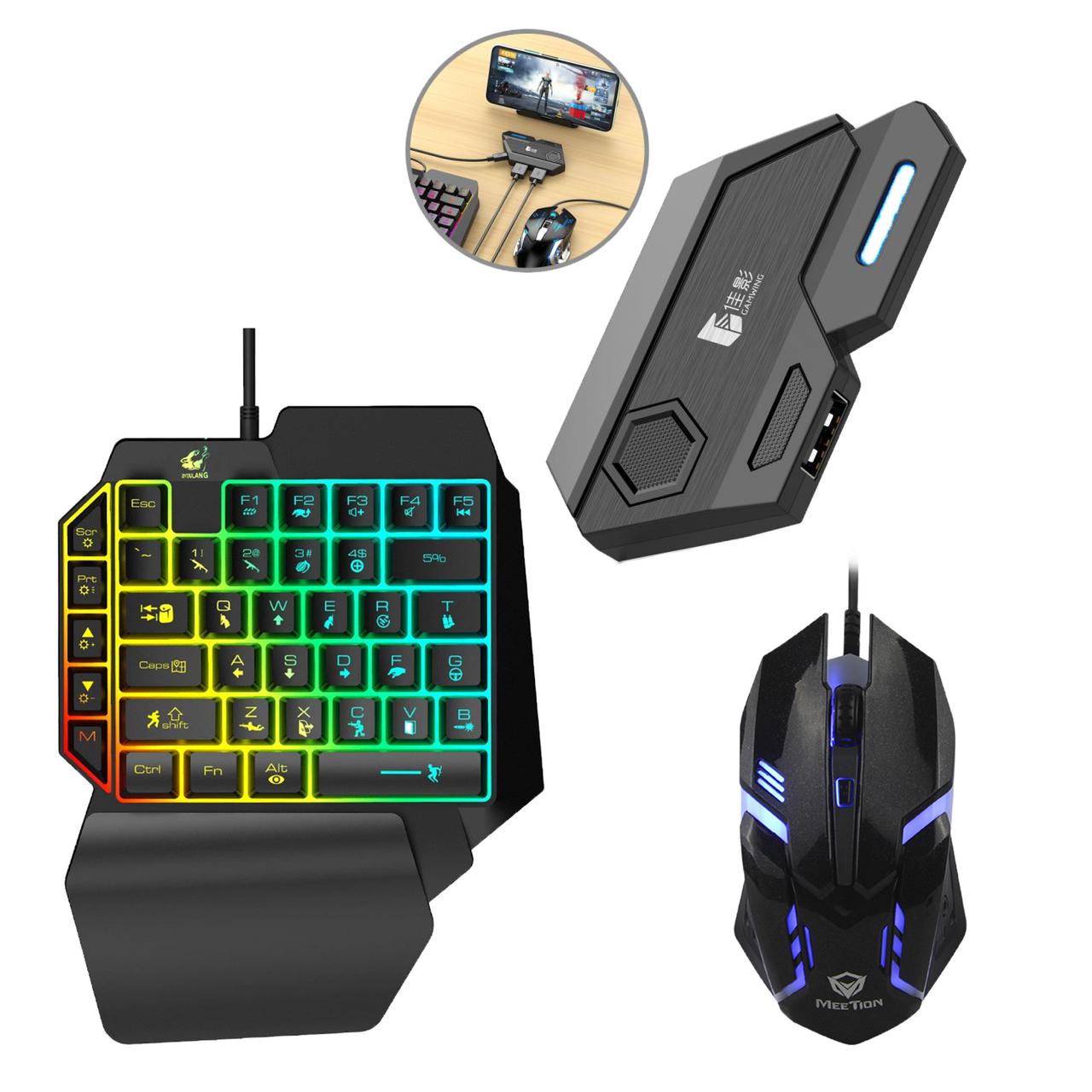 Игровая мини клавиатура и мышка для телефона, bluetooth клавиатура с мышкой  для телефона pubg codm standoff 2 (ID#2030551860), цена: 2250 ?, купить на  Prom.ua