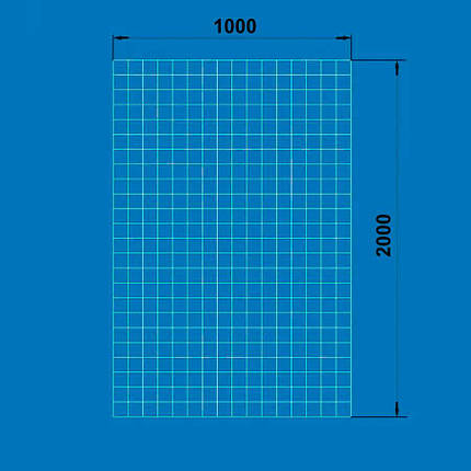 Сітка торговельна 100х200 см (осередок 50х50 мм, D3.5 мм), біла, фото 3