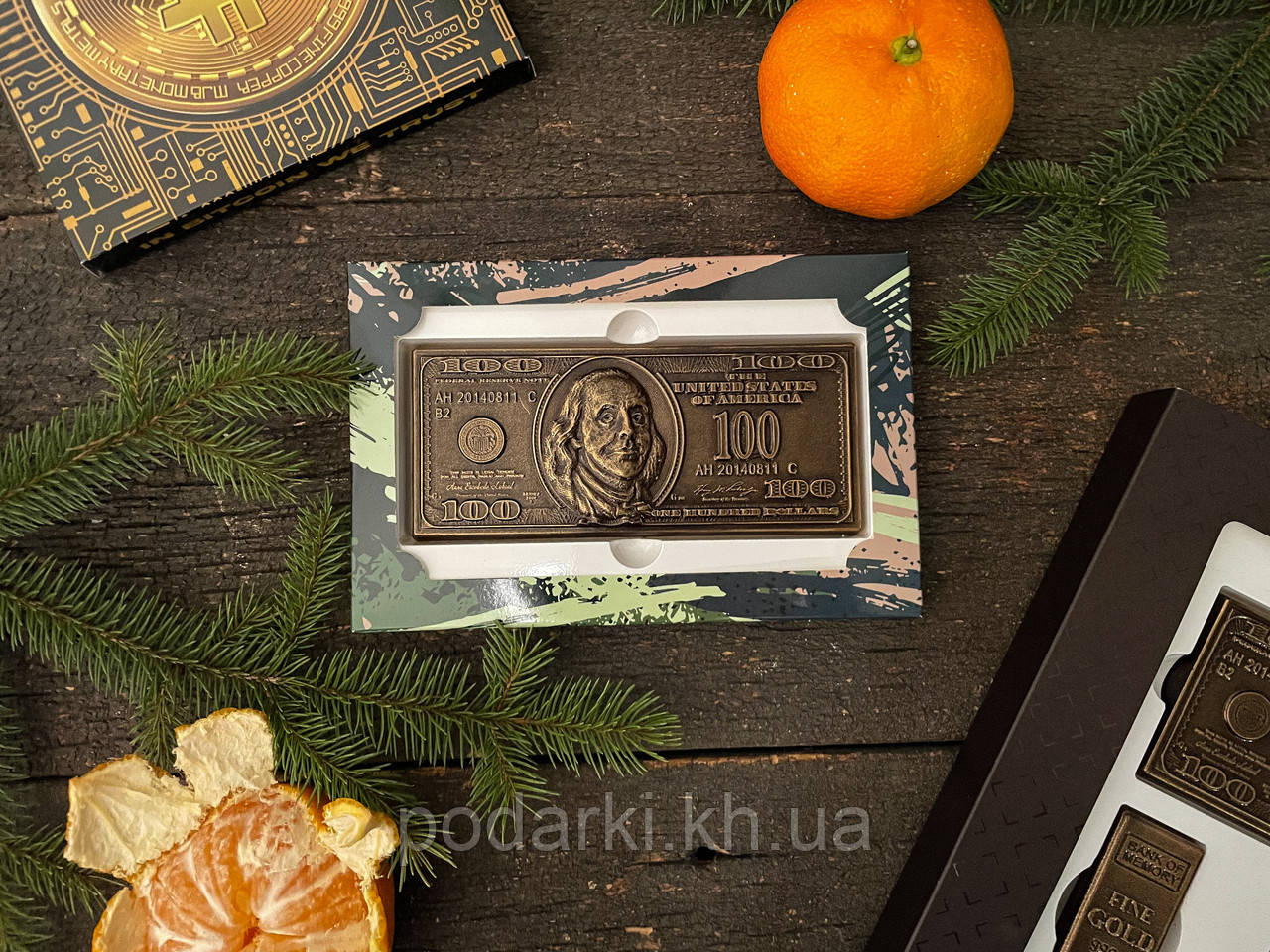 Шоколадний долар у подарунковій коробці