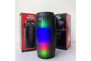 Портативна Bluetooth колонка SING-E 1319 бездротова акумуляторна з led підсвічуванням USB Чорний USB, фото 6