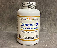 California Gold Nutrition, омега-3, Omega-3 риб ячий жир 100 капсул