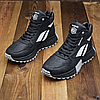 Чоловічі зимові шкіряні кросівки, черевики (натуральна шкіра) чорні на хутрі, чоловіче взуття на зиму, розмір 40 41 42 43 44 45, фото 4