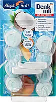 Подвесные таблетки для унитаза Denkmit WC-Reiniger Magic Twist Mango-Kokos, 2 шт