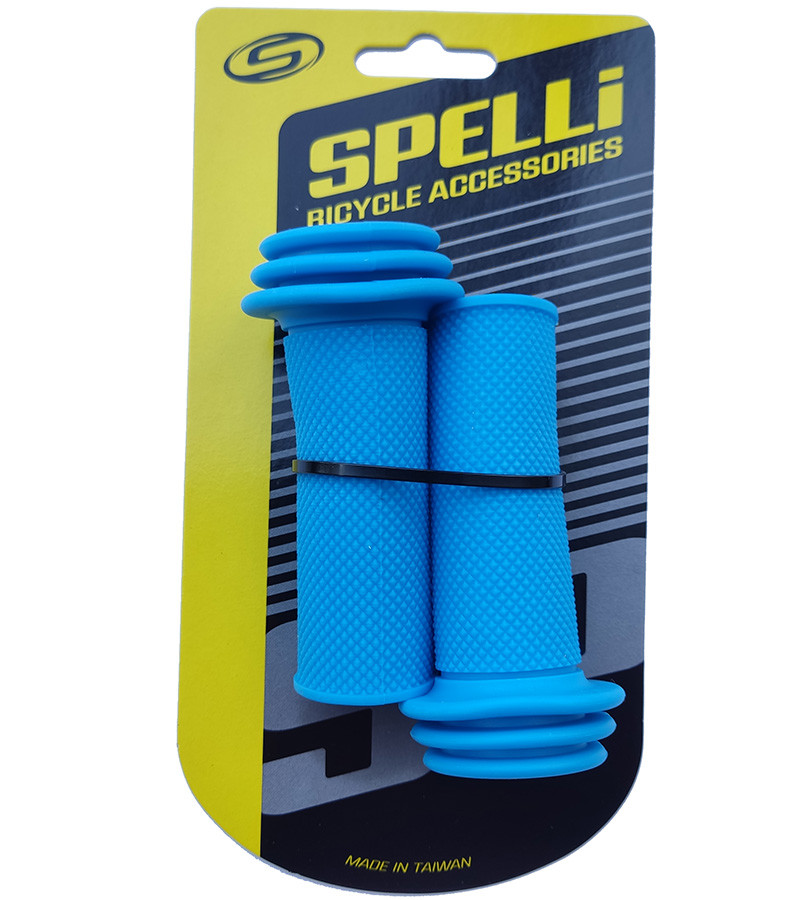 Грипси на дитячий велосипед Spelli SBG-688, довжина 90 мм, сині