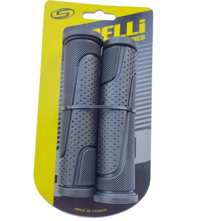 Грипси велосипедні Spelli SBG-6708L, 127 мм, чорний, фото 1