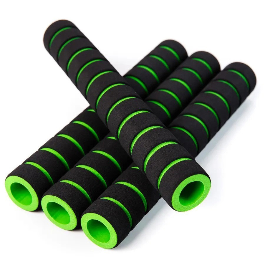 Грипси велосипедні BT-022 поролонові 210 мм, 1 штука, зелений, фото 1
