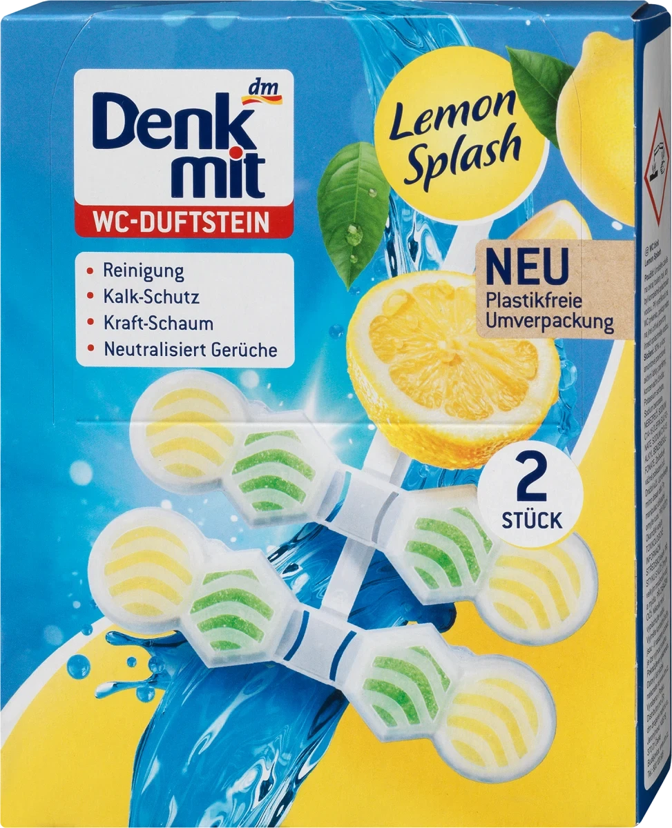 Підвісні таблетки для унітаза Denkmit WC Multi-Aktiv Lemon Splash