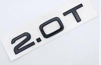 Шильдик эмблема надпись на багажник AUDI 2.0T 2.0 Т цвет черный