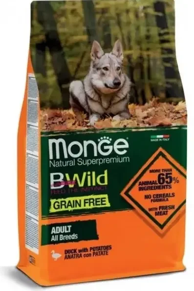 Сухий корм для собак Monge Dog Bwild Grain Free Качка 15 кг