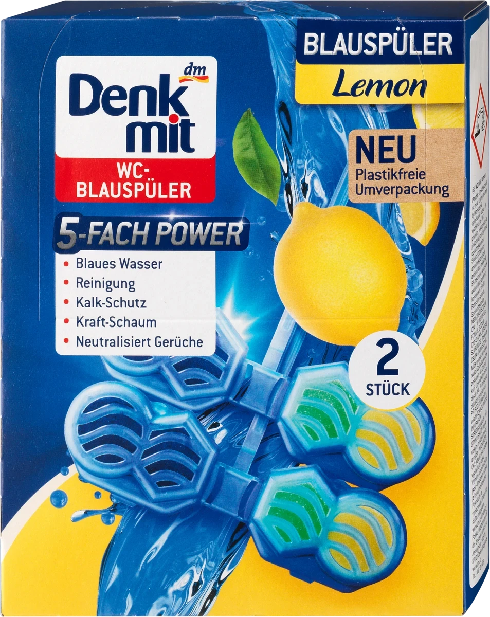 Підвісні таблетки для унітазу Denkmit WC Blauspüler Lemon