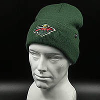 Оригинальная зимняя зеленая шапка 47 BrandNHL Minnesota Wild Haymaker