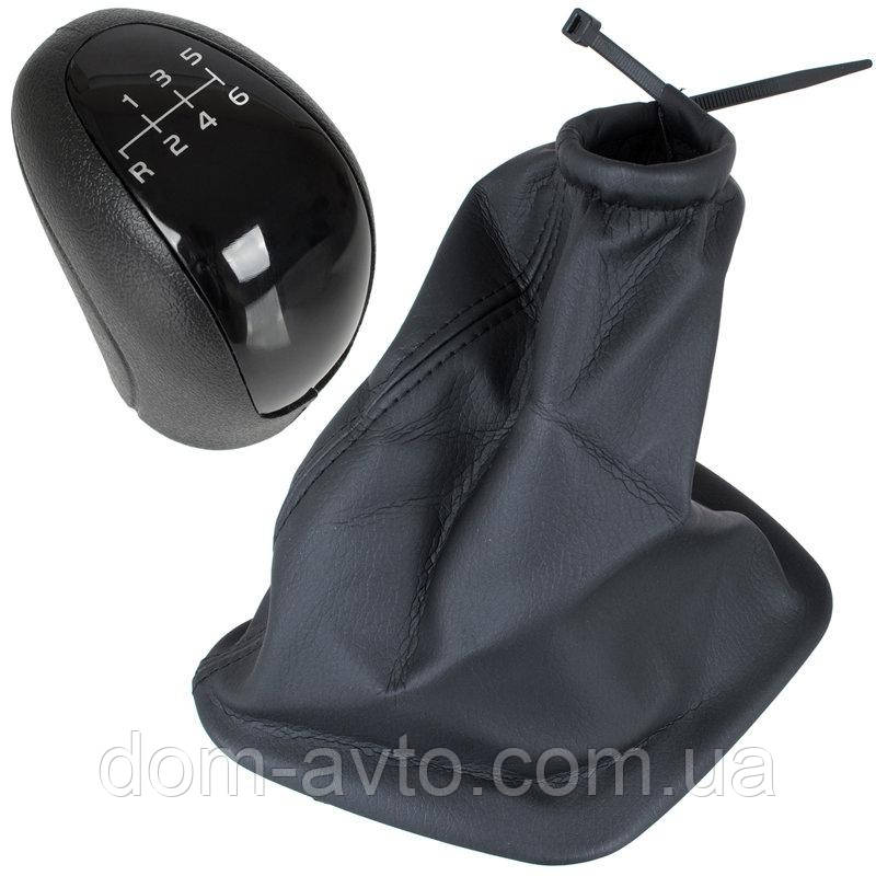 VW Crafter I 06-11 ЧОРНА ручка перемикання передач + СИМФОН з БІЛОЮ рамкою 6-ШВИДКІСТЬ