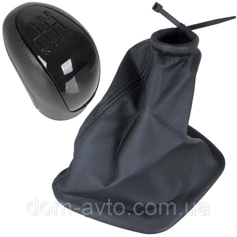 VW Crafter I 06-11 ЧОРНА ручка перемикання передач + СИМФОН з рамою ЧОРНА СХЕМА 6 ШТ.