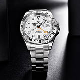 Механічний з автопідзаводом водонепроникний (10ATM) годинник Pagani Design PD-1682 Silver-White, фото 5