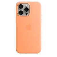 Чехол Силиконовый iPhone Айфон 15 Pro Max Про Макс Silicone MagSafe Магнитом (Анимация)-Оранжевый Orange Sorbe