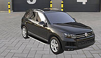 Боковые пороги Volkswagen Touareg 2010-2018 Tayga Grey (2 шт., алюминий) Erkul