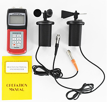 Чашковий анемометр AM-4836C з флюгером та компасом, діапазон 0.4 ~ 45.0м/с