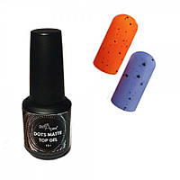 Dots Matte Top Gel Nailapex, матовий топ "Крошка", 15мл