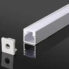 Комплект LT профіль накладний алюмінієвий анод LT-102 + розсіювач напівматовий LT-102-3 51003