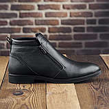 Чоловічі теплі зимові стильні черевики  з натуральної шкіри model-100 оксфорд, фото 3