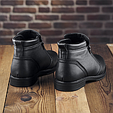 Чоловічі теплі зимові стильні черевики  з натуральної шкіри model-100 оксфорд, фото 7