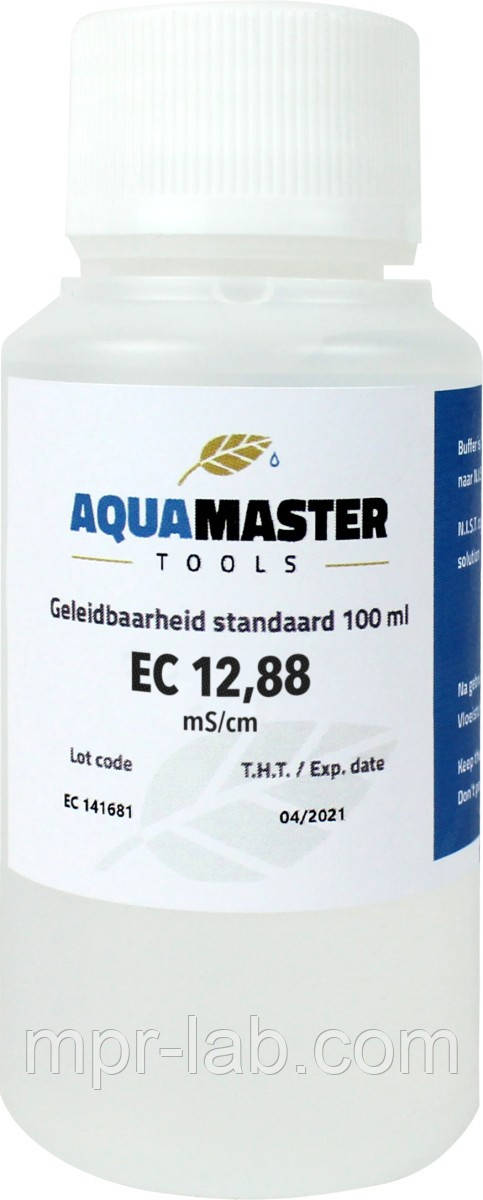 Калібрувальний розчин EC 12.88 µS/cm для ЕС-метрів (100мл) Aqua Master, Нідерланди, 1099