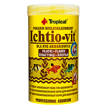 Сухий корм для всіх акваріумних риб у пластівцях Tropical Ichtio-Vit 250 мл/50 г