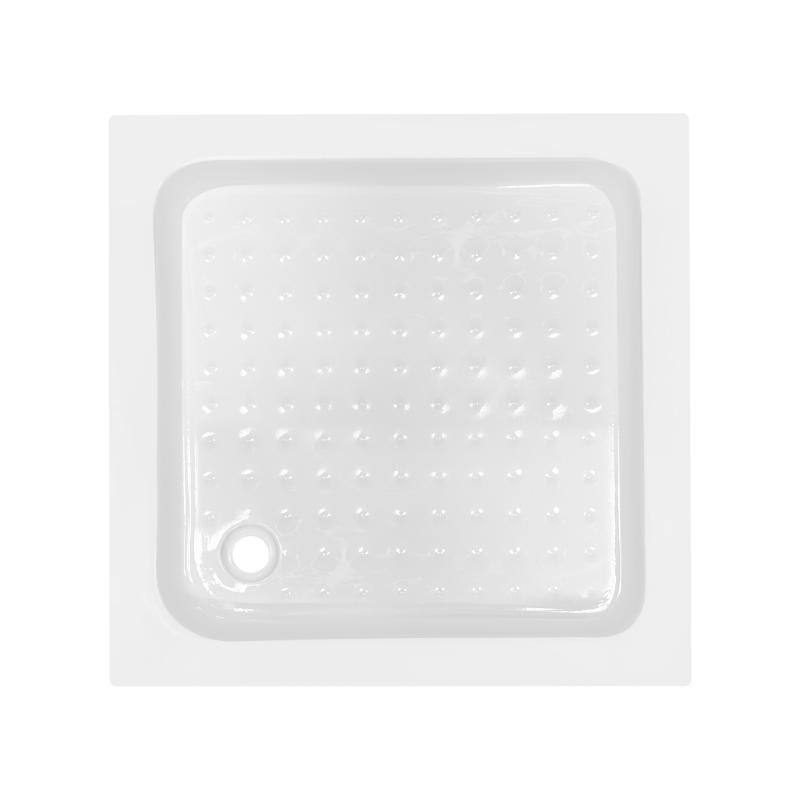 Lidz Душовий піддон KAPIELKA ST80x80х14 низький квадратний, діаметр слива 52 мм