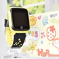 Smart Baby Watch Q529 детские смарт часы с LBS с сим картой и функцией GPS синие для мальчиков жовтий