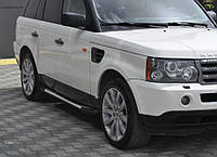 Боковые пороги Range Rover Sport 2005-2013 Allmond Grey (2 шт., алюминий) Erkul