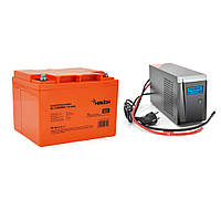 Комплект ДБЖ  Ritar RTSW-600ND12  LCD (360Вт) 7A  +  АКБ  Merlion GL 12-400-M6  12 V 40 Ah Orange Q1