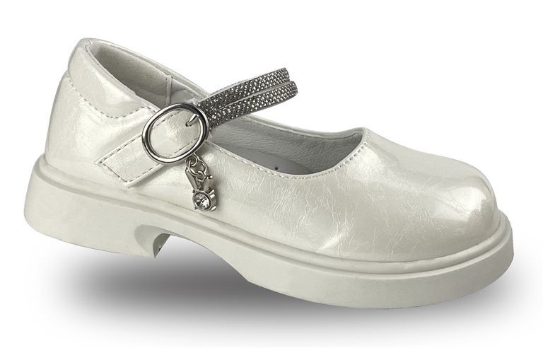 Туфлі лакові для дівчинки, сріблясті, 30 (19 см), 31 (19,5 см)