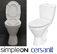 Унітаз-компакт CERSANIT Cersania 705 SimpleOn 011 K119-001 з бачком і сидінням Slim Soft Close дюропласт