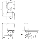 Унітаз-компакт CERSANIT Cersania 705 SimpleOn 011 K119-001 з бачком і сидінням Slim Soft Close дюропласт, фото 5
